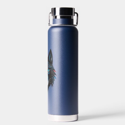 神秘的な狼の水のボトル ウォーターボトル (背面)