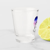 神秘的な狼の霊パーソナライズされた動物 ショットグラス (左)