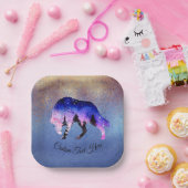 神秘的な狼の霊パーソナライズされた動物 ペーパープレート (パーティー)