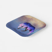 神秘的な狼の霊パーソナライズされた動物 ペーパープレート (傾斜あり)