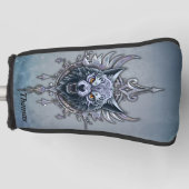 神秘的な狼の頭。 ゴルフヘッドカバー (正面)