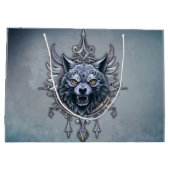 神秘的な狼の頭。 ラージペーパーバッグ (裏面)