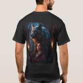 神秘的な狼:暗いファンタジーアカデミーのロマンス Tシャツ (裏面)