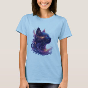 神秘的な猫のビブラント・アーティスティック・グロー・スワール Tシャツ