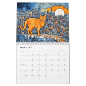 神秘的な猫の街並み アール・ヌーヴォー風カレンダー カレンダー (3月 2027)