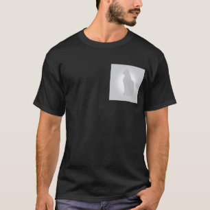 神秘的な猫シルエットティー Tシャツ