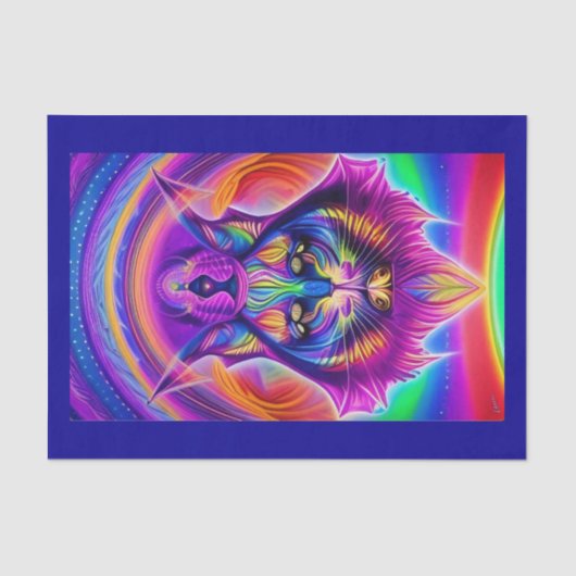 神秘的な猫ティッシュペーパー 薄葉紙 (正面)