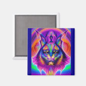 神秘的な猫磁石 マグネット (正面/裏面)