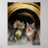 神秘的な猫竜の生物たち驚愕 ポスター (正面)