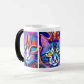 神秘的な猫 |アーサイケデリックト モーフィングマグカップ (正面左)