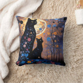 神秘的な猫 クッション (ブランケット)