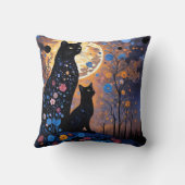 神秘的な猫 クッション (裏面)