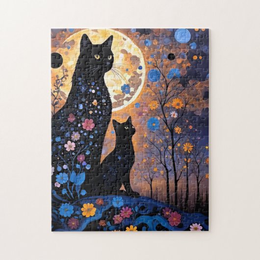 神秘的な猫 ジグソーパズル (縦)