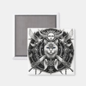 「神秘的な猫」 マグネット (正面/裏面)