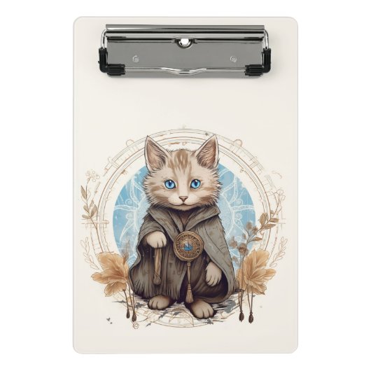 神秘的な猫 ミニクリップボード (正面)