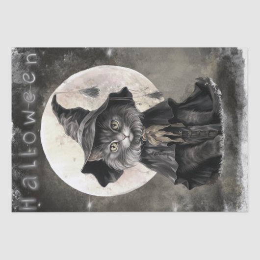 神秘的な猫 薄葉紙 (正面)