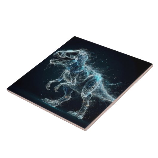 神秘的な環境の中のエーテル系恐竜 タイル (側面)