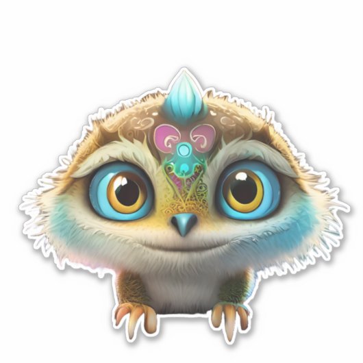 神秘的な生き物のデザイン.1シール シール (正面)