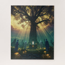 神秘的な生き物の聖なるエネルギーへの歩く ジグソーパズル