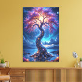 神秘的な生命の木と天庭 キャンバスプリント (インサイチュ (リビング))