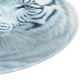 神秘的な白い虎と女性の魔法 カッティングボード (角)