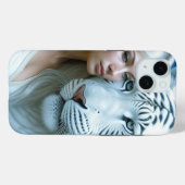 神秘的な白い虎と女 Case-Mate iPhoneケース (裏面 (横))