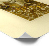 神秘的な白い鹿の森の中1877プリント ポスター (角)