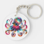 神秘的な白熱［赤熱］光を放つタコ キーホルダー (裏面)