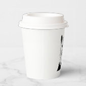 神秘的な白黒のサレムの猫 紙コップ (右)