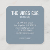 神秘的な目とつる植物エレガントボホオーダーサンキュー スクエア名刺 (裏面)