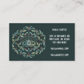 神秘的な目とバラつる植物マジカルボホシック ロイヤリティカード (裏面)