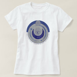 神秘的な目と三日月 – ラテン神秘的なシンボル Tシャツ