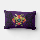 神秘的な目と翼のあるシンボル装飾 ランバークッション (裏面)