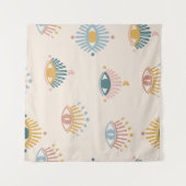 神秘的な目のシームレスなパターン，神秘的な背景，m タペストリー (正面(横))