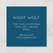 神秘的な目のバラつる植物マジカルボホカラフル スクエア名刺 (裏面)