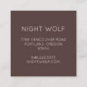 神秘的な目のバラつる植物マジカルボホカラフル スクエア名刺 (裏面)