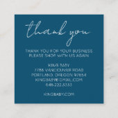 神秘的な目のバラつる植物マジカルボホサンキュー スクエア名刺 (裏面)