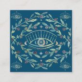 神秘的な目のバラつる植物マジカルボホサンキュー スクエア名刺 (正面)