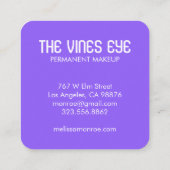 神秘的な目のバラつる植物マジカルボホ スクエア名刺 (裏面)