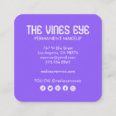 神秘的な目のバラつる植物マジカルボホ スクエア名刺 (裏面)