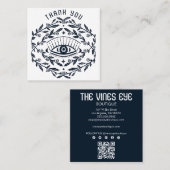 神秘的な目のバラマジカルボホQRソーシャル感謝してい スクエア名刺 (正面/裏面)