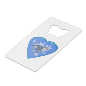 神秘的な目のフローラハート クレジットカード栓抜き (裏面アングル)