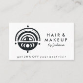 神秘的な目のムーンレインボーマジカルボホアイコン 割引カード (正面)