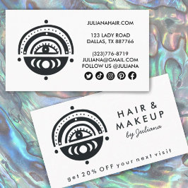 神秘的な目のムーンレインボーマジカルボホアイコン 割引カード