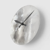 神秘的な目的-灰色 ラウンド壁時計 (傾斜)