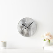 神秘的な目的-灰色 ラウンド壁時計 (ホーム)