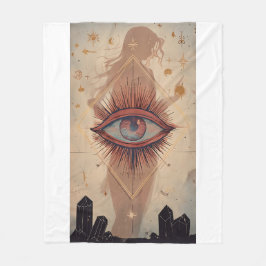 神秘的な目 フリースブランケット