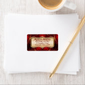 神秘的な瞬間レッドフラクタルアート住所 シール (インサイチュ)