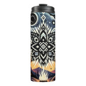 神秘的な砂漠の部族のマンダラアート タンブラー (正面)