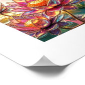 "神秘的な砂漠ミラージュ – シュレアル・ラクダ・キャラバン" ポスター (角)